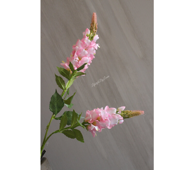 Zijden tak Lupine light pink 77 cm