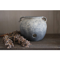 Brynxz ronde kruik met oren boost Ancient clay 24 x 20 cm