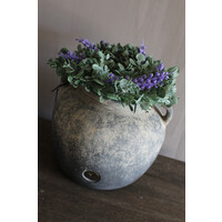 Brynxz ronde kruik met oren boost Ancient clay 24 x 20 cm