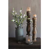 Zijden Veronica tak white 75 cm