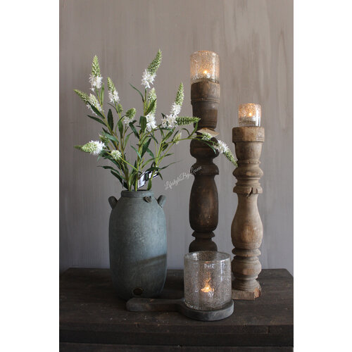 Zijden Veronica tak white 75 cm 