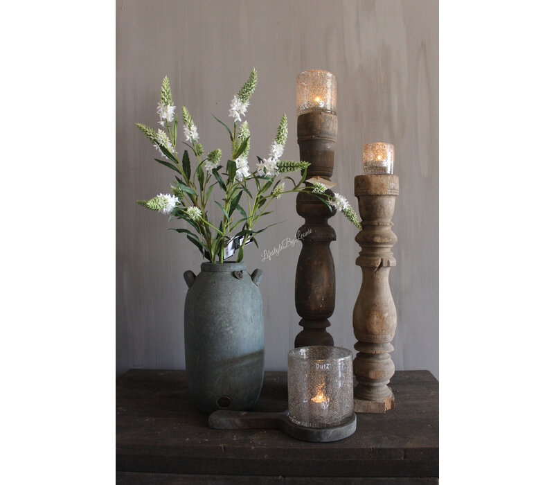 Zijden Veronica tak white 75 cm