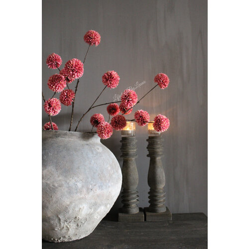Namaak Pompom tak grote bollen pink 98 cm 