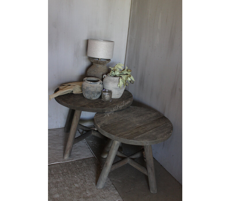 Aura Peeperkorn set round coffee table 50/60 cm