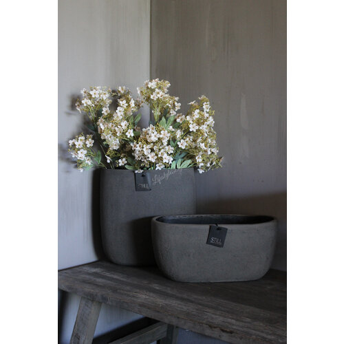 STILL ovale pot Leem 37 x 35 x 17 cm 