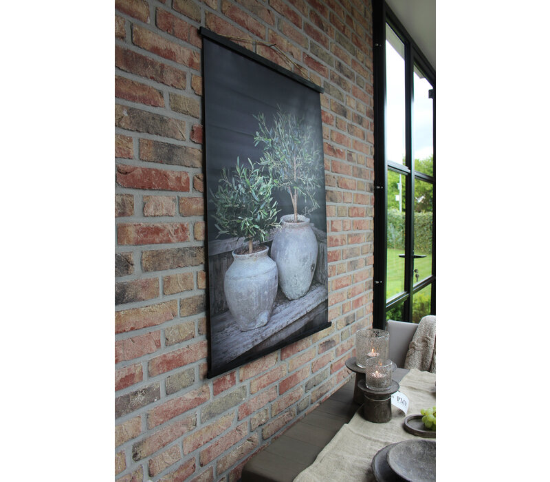 Sobere tuinposter Potten met olijf 80 x 60 cm