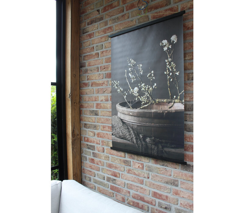 Sobere tuinposter Olijfbak met bloesem 80 x 60 cm