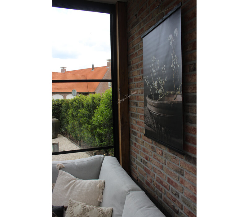 Sobere tuinposter Olijfbak met bloesem 80 x 60 cm