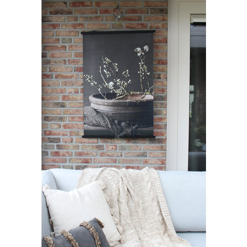 Sobere tuinposter Olijfbak met bloesem 80 x 60 cm 