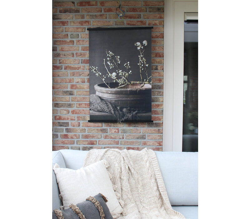 Sobere tuinposter Olijfbak met bloesem 80 x 60 cm