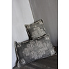 Shabby kussen met kelim opdruk Black 45 x 25 cm