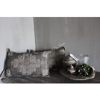 Shabby kussen met kelim opdruk Black 45 x 25 cm