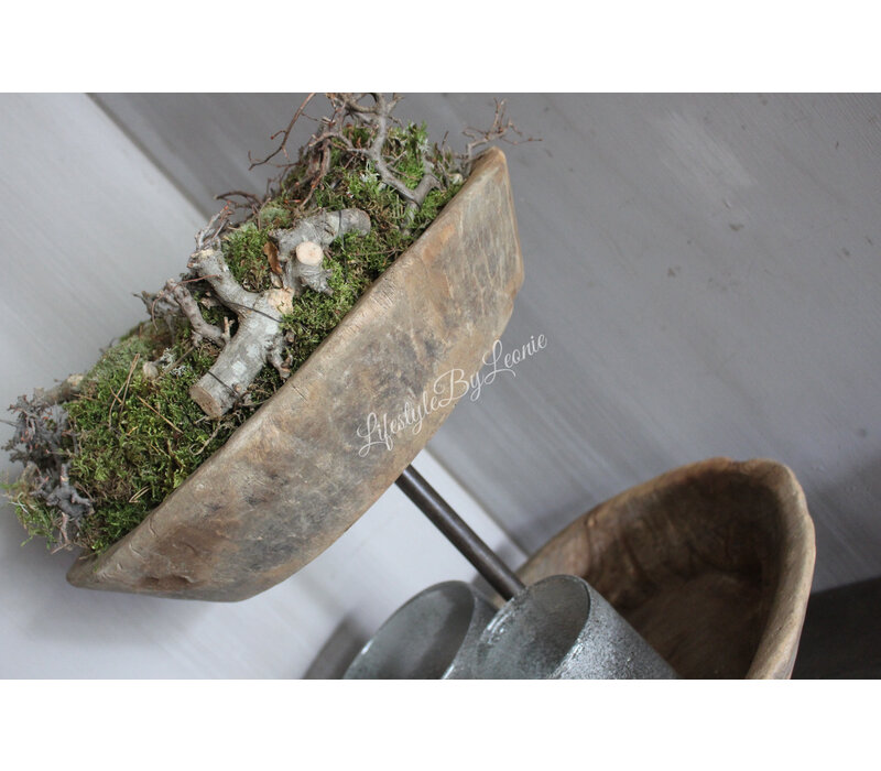 Indiase schaal etagère 2-laags 57 cm