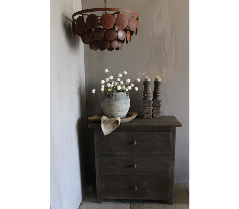 Luksa dressoir Cis 3 lades Antique grey 90 x 45 x 80 cm