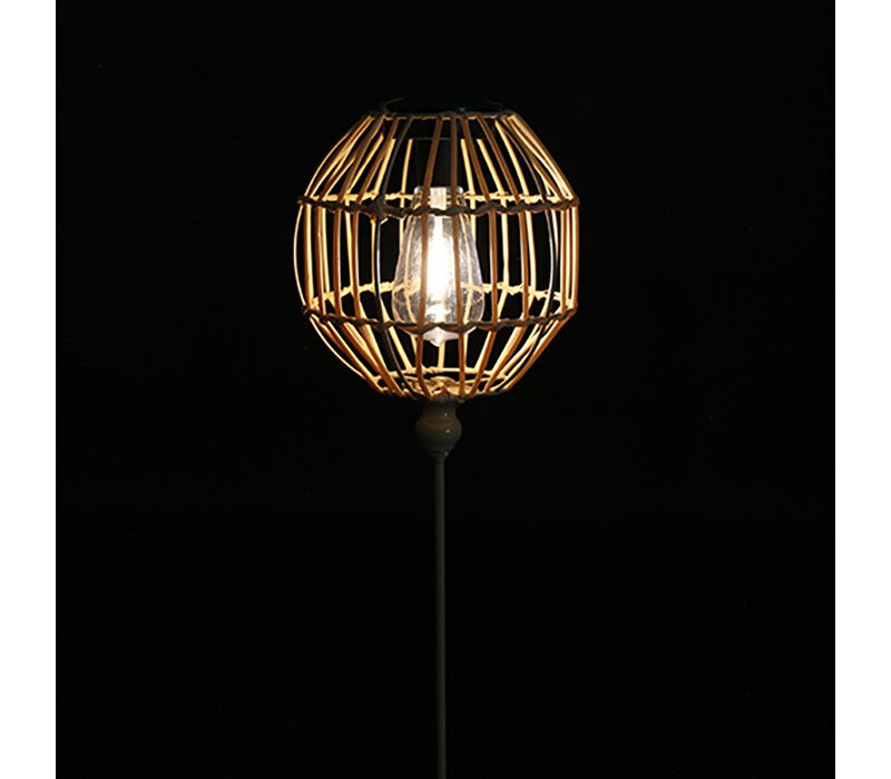 Solar LED lamp prikker Bol naturel 80 cm