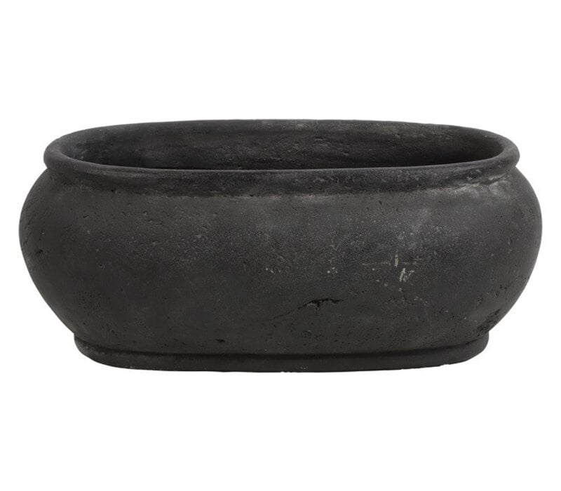Stenen ovale pot Romy 37 x 20 x 15 cm