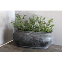 Stenen ovale pot Romy 37 x 20 x 15 cm