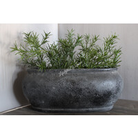 Stenen ovale pot Romy 37 x 20 x 15 cm