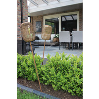 Solar LED lamp tuinsteker Magie bruin 85 cm