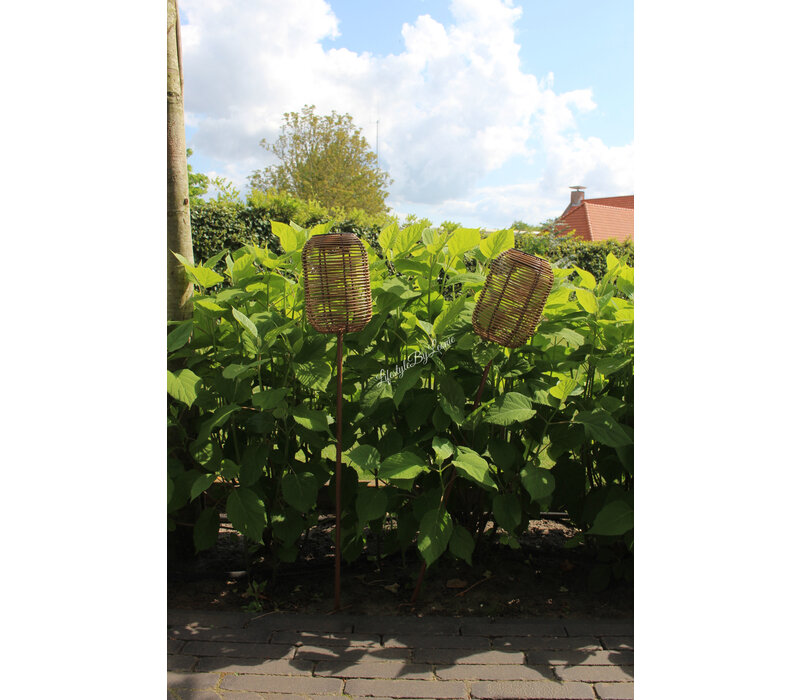 Solar LED lamp tuinsteker Magie bruin 85 cm