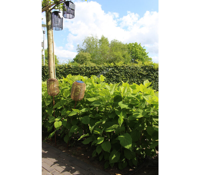 Solar LED lamp tuinsteker Magie bruin 85 cm
