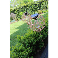 Solar LED lamp prikker Bol naturel 80 cm
