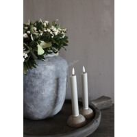 Groen toef gedroogde Statice wit en Euca 40 cm