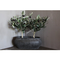 Stenen ovale pot Romy 37 x 20 x 15 cm