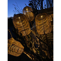 Solar LED lamp tuinsteker Magie bruin 85 cm