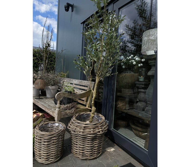 Set grote rotan manden - 2 stuks