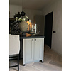 LUKSA Luksa houten plateau op voet Antique grey 40 x 15 cm