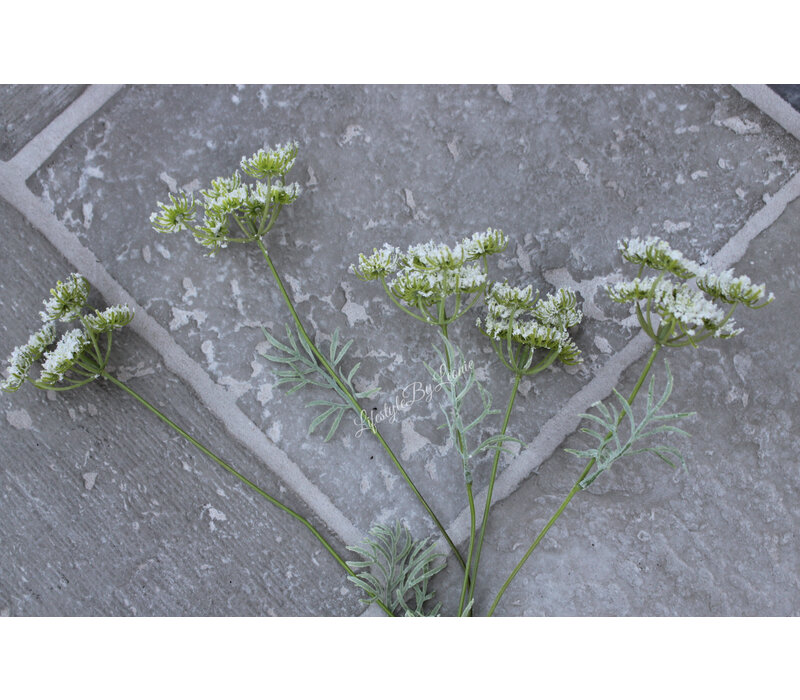 Namaak tak Dille/Fluitekruid white 80 cm
