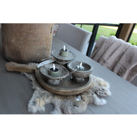 Solar LED waxinelichtjes Olive - 3 stuks