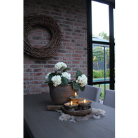 Solar LED waxinelichtjes Olive - 3 stuks
