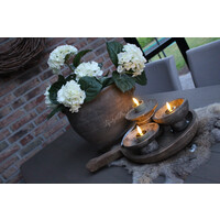Solar LED waxinelichtjes Olive - 3 stuks