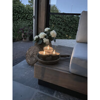 Solar LED waxinelichtjes Olive - 3 stuks