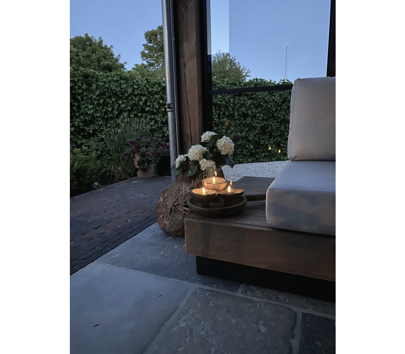 Solar LED waxinelichtjes Olive - 3 stuks
