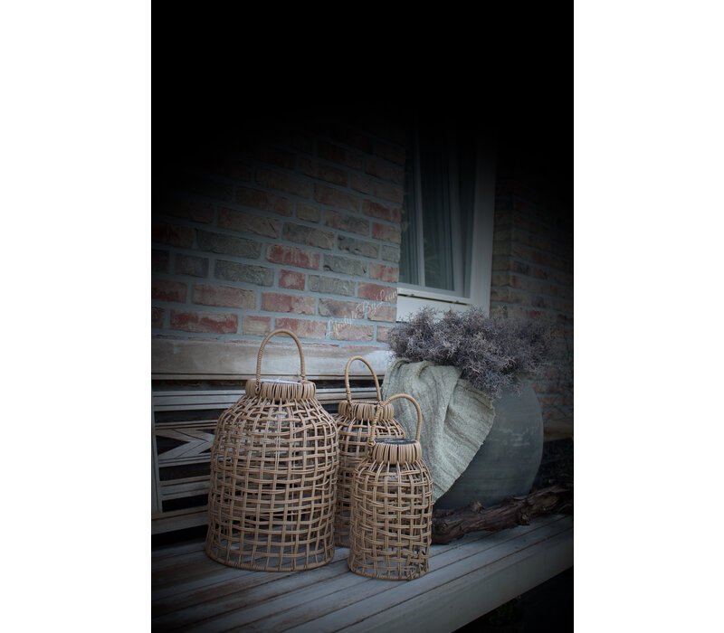 Solar lamp  Madeira naturel bruin 35cm