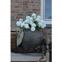 Zijden Hortensia Annabelle tak white 60 cm