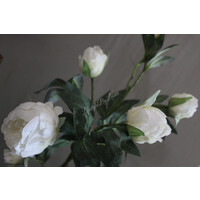 Namaak pioenrozen in pot Wit 68 cm