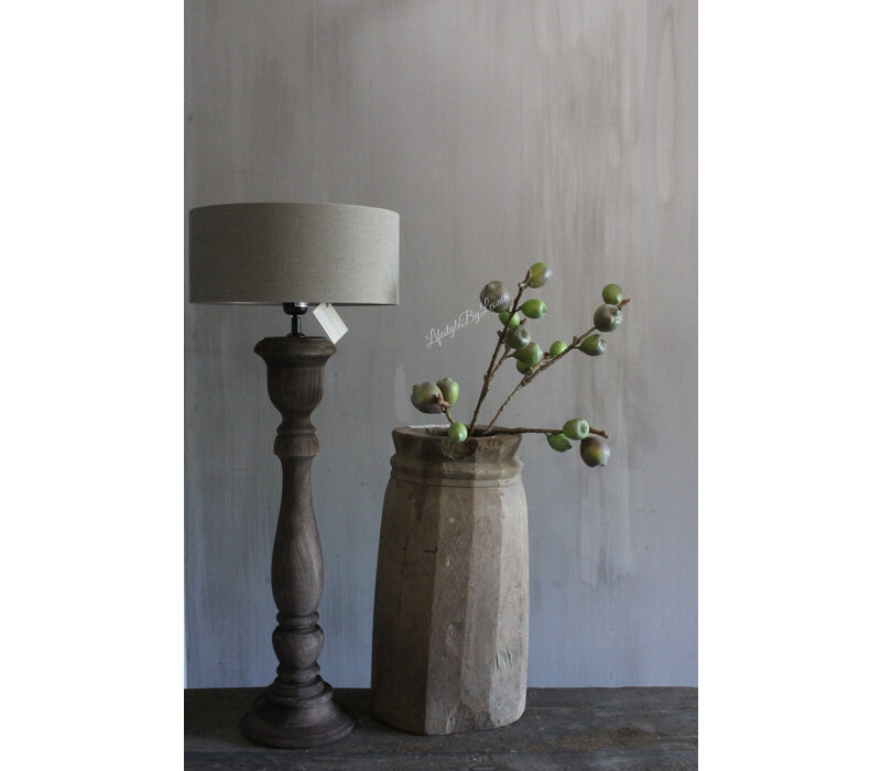 Aura Peeperkorn grote unieke houten vijzel pot