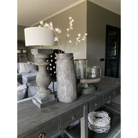 Aura Peeperkorn grote unieke houten vijzel pot