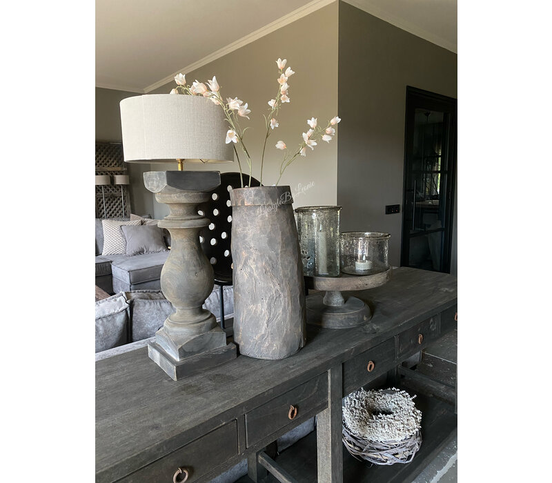 Aura Peeperkorn grote unieke houten vijzel pot