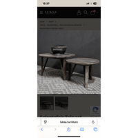 LUKSA salontafel set Tein 80/60 cm