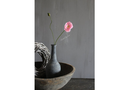 Zijden poppy Klaproos tak light pink 70 cm