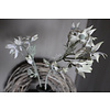 Zijden flannel flower tak White 81cm