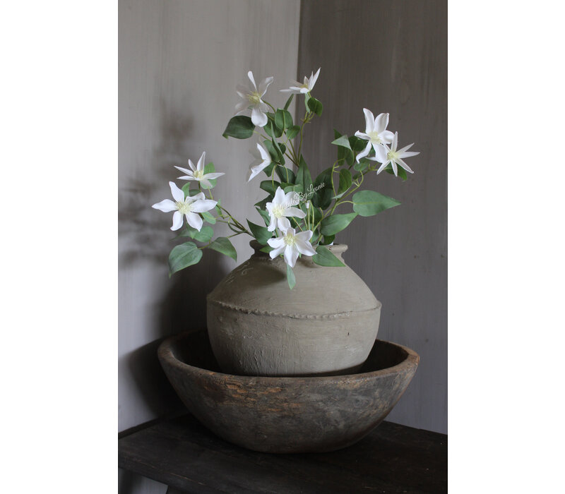 Zijden clematis tak White 86cm