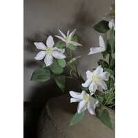 Zijden clematis tak White 86cm