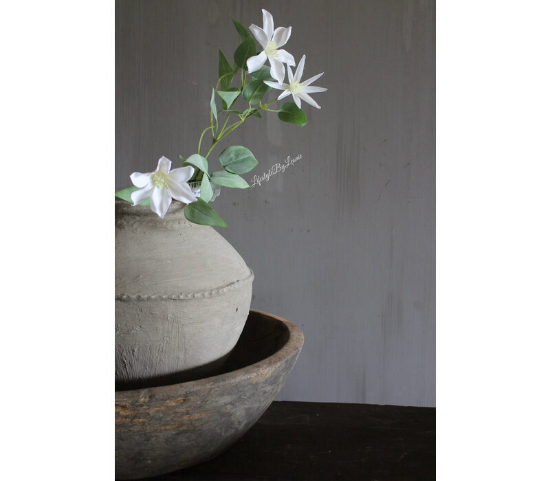 Zijden clematis tak White 86cm