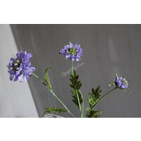 Zijden scabiosa tak Light purple 66cm
